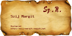 Szij Margit névjegykártya